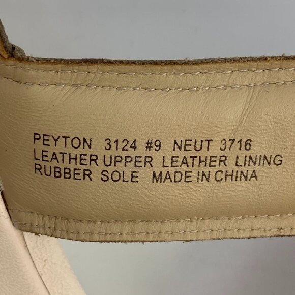 Abeo Women's Peyton Leather Adjustable Strap White Gum Bottom Sandals‎ Size 9 - Picture 13 of 14